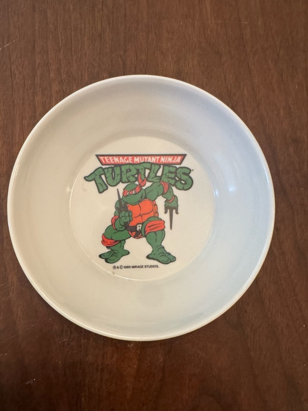 Vintage 1989 Teenage Mutant Ninja Turtles RAPHAEL Cereal Bowl TMNT 80s!